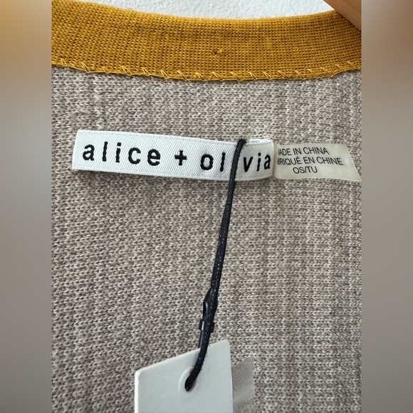 Alice + Olivia Wool Poncho black/tan/gold OS NWT - Picture 2 of 15